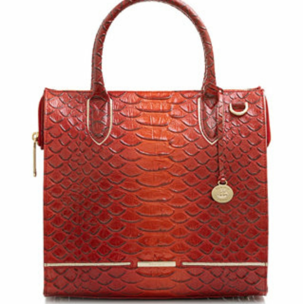 Brahmin Caroline Satchel in Heat